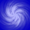 A white rotating galaxy on a blue background. Blue abstraction with a drawing in the center. Royalty Free Stock Photo