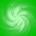 A white rotating galaxy on a green background. Green abstraction with a drawing in the center.