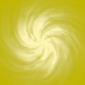 A white rotating galaxy on a yellow background. Yellow abstraction with a drawing in the center.