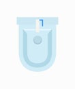 White Round Bidet Icon Vector Illustration