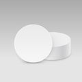 White Round Blank Beer Coasters Vector