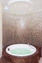 White round jacuzzi in modern bathroom Royalty Free Stock Photo