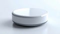 White Round Object on a White Table with Clean Minimalist Design Royalty Free Stock Photo