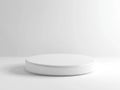 White Round Object on White Surface Royalty Free Stock Photo