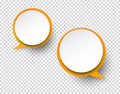 White round paper speech bubbles Royalty Free Stock Photo