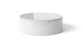 White Round Plastic Container on White Background Royalty Free Stock Photo