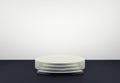 White round podium. Pedestal. Scene. 3D Royalty Free Stock Photo