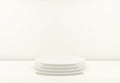 White round podium. Pedestal. Scene. 3D Royalty Free Stock Photo