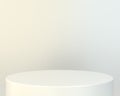 White round podium. Pedestal. Scene. Royalty Free Stock Photo