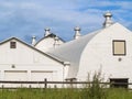 White round roof barn of classic American rural style Royalty Free Stock Photo