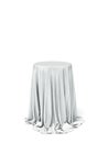 White round table and cloth Royalty Free Stock Photo