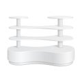 White Rounded POS POI Plastic Metaball Floor Display Rack For Supermarket Blank Empty Displays With Shelves.