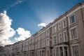 White Row Houses in London, typical architecture Royalty Free Stock Photo