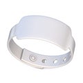 White rubber bracelet, closed. 3D