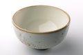 White rustic chinese bowl on white background Royalty Free Stock Photo
