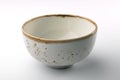 White rustic chinese bowl on white background Royalty Free Stock Photo