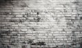 White Rustic Texture. Retro Whitewashed Old Brick Wall Surface. Vintage Structure. Grungy Shabby Uneven Painted Plaster