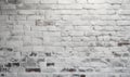 White Rustic Texture. Retro Whitewashed Old Brick Wall Surface. Vintage Structure. Grungy Shabby Uneven Painted Plaster