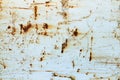 White rusty metal in a close up view Royalty Free Stock Photo