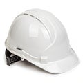 White safety helmet isolated on white background Royalty Free Stock Photo