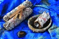 White Sage and Abalone Shell Royalty Free Stock Photo