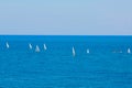 The white Sailboats at sea nautical yacht