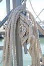 White sailor ropes Royalty Free Stock Photo