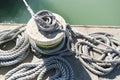 White sailor ropes Royalty Free Stock Photo