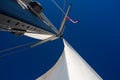 White sails against blue sky Royalty Free Stock Photo