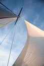 White sails against blue sky Royalty Free Stock Photo