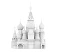 White Saint Basil`s Cathedral Isolated