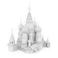 White Saint Basil`s Cathedral Isolated