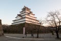 White Samurai castle of Japan in Evening of Winter season