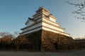 White Samurai castle of Japan in Evening of Winter season