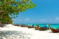 White sand beach of Bamboo island view, Phi Phi, Thai