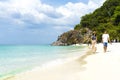 White sand beach and blue sky of Koh Khai near Koh Lipe