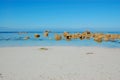 White sand beach, bretagne, france