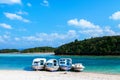 White sand beach crystal clear turquoise water at Kabira Bay, Is Royalty Free Stock Photo