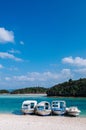 White sand beach crystal clear turquoise water at Kabira Bay, Is Royalty Free Stock Photo