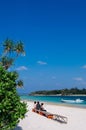 White sand beach crystal clear turquoise water at Kabira Bay, Is Royalty Free Stock Photo