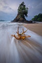 White Sand Beach of Kiluan Lampung Royalty Free Stock Photo