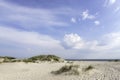 White sand beach landscape on a sunny summer day on Sylt island Royalty Free Stock Photo
