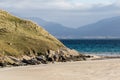 White sand on beach in the Outer Hebrides, Scotland.