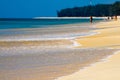 sandy beach on a seaside island paradise