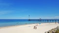 White sand beach on a summer day