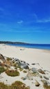 White sand beach on a summer day