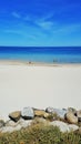 White sand beach on a summer day Royalty Free Stock Photo