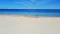 White sand beach on a summer day