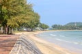 White sand beach in a tropical. Blue Lagoon Beach in Mueang Prachuap Khiri Khan