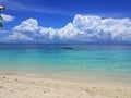 White Sand Beach and the turquoise ocean in Moalboal, Cebu, Philippines Royalty Free Stock Photo